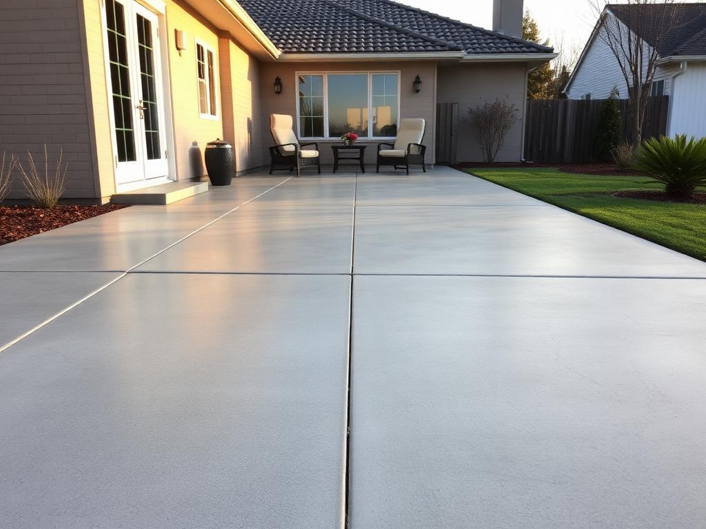 Smooth finished concrete patio by an Atlanta concrete contractor